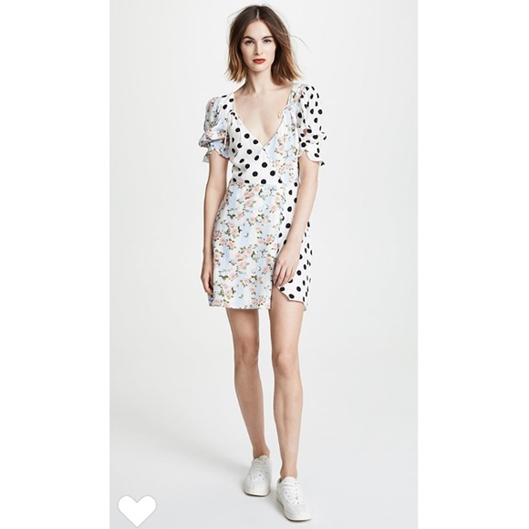 NWT For love & lemons Savannah Wrap Mini Dress - Picture 3 of 13